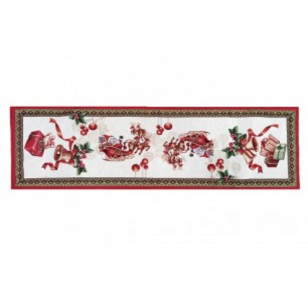 Ράνερ Χριστουγεννιάτικο στόφα 45X140cm Άγιος Βασίλης
